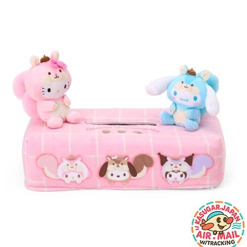 SANRIO Fluffy Squirrel Tissue Box Case Sanrio Characters fm Japan w/Tracking