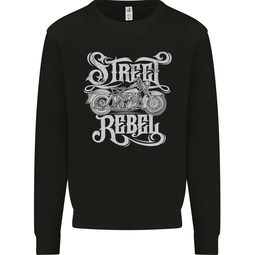 Street Rebel Motorcycles Motorbike Biker Mens Sweatshirt Jumper