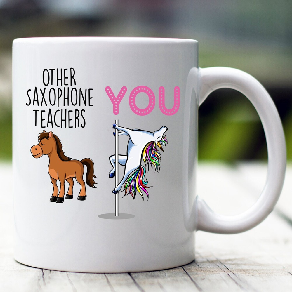 Saxophone Teacher Gift Saxophone Teacher Mug Saxophone Teacher Funny Unicorn Mug