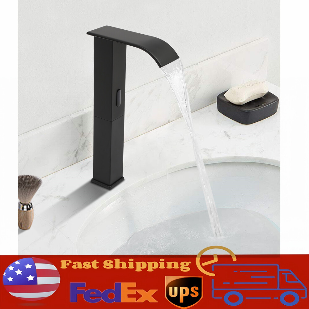 Black Modern Kitchen Sensor Faucet with Temperature Control