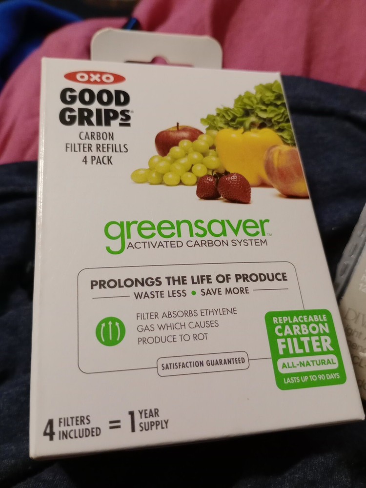 OXO Good Grips GreenSaver Carbon Filter Refills 4-Pack 1-Year Supply Fresh Produce Longevity-image