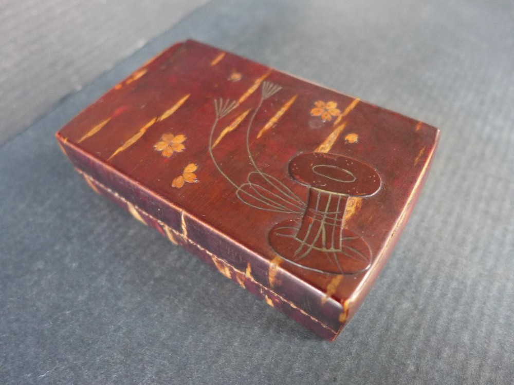 Vintage Cherry Blossom Pre-War Japanese Chopped Tobacco Case