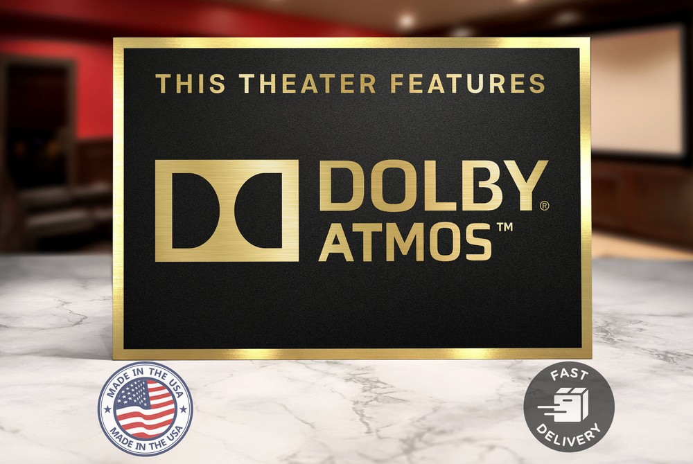 Dolby Atmos Home Movie Theater Sign | Cinema Sign | Home Movie Sign | Vintage