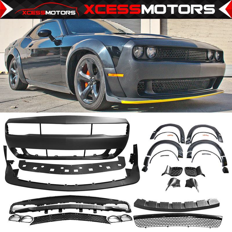 08-14 Dodge Challenger Front Bumper Upgrade with Demon Lip & Fender Flares