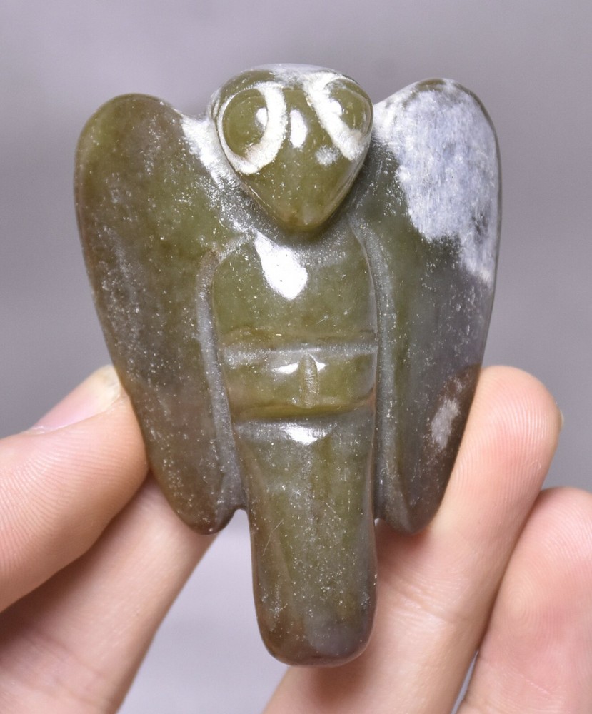6CM Hongshan Culture Hetian Jade Carved Bird Amulet Pendant