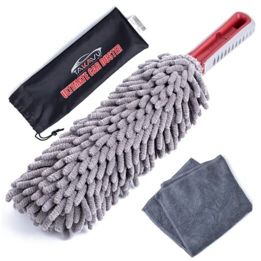 360° Microfiber Car Duster with Free Cleaning Towel for Interior Detailing