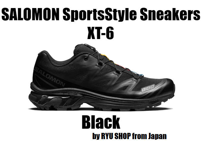 Salomon XT-6 SportsStyle Sneakers in Black and Phantom L41086600