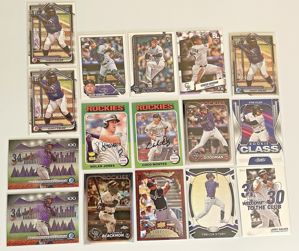 Colorado Rockies (34) Card Lot- Inserts, Parallels & Rookies