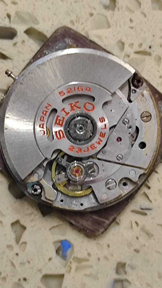 SEIKO 5216 MOVEMENT Not  Work Good Balance with Dial for parts
