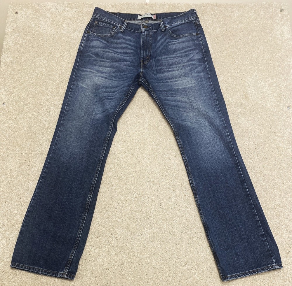 Levis 527 Boot Cut Men's 36x34 Low Rise American Western Blue Denim Jeans