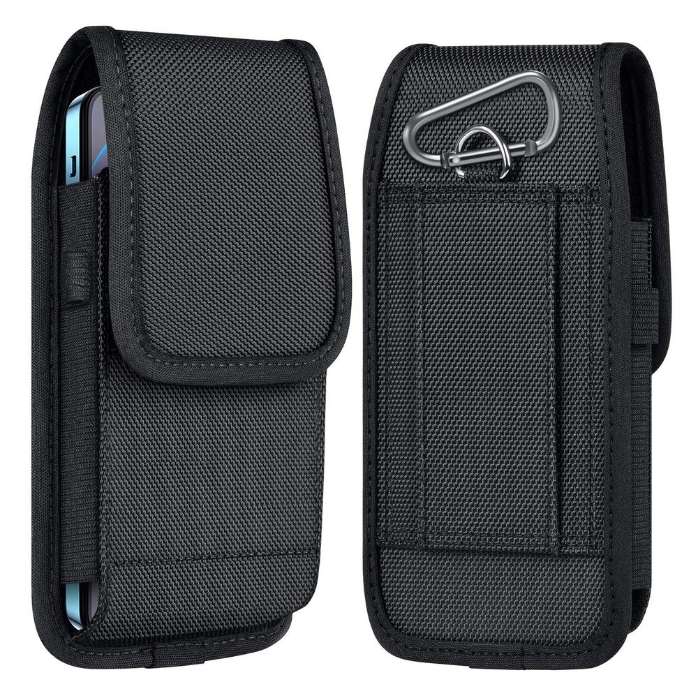 Cell Phone Pouch Nylon Holster Case with Belt Clip Cover Compatible with iPhone