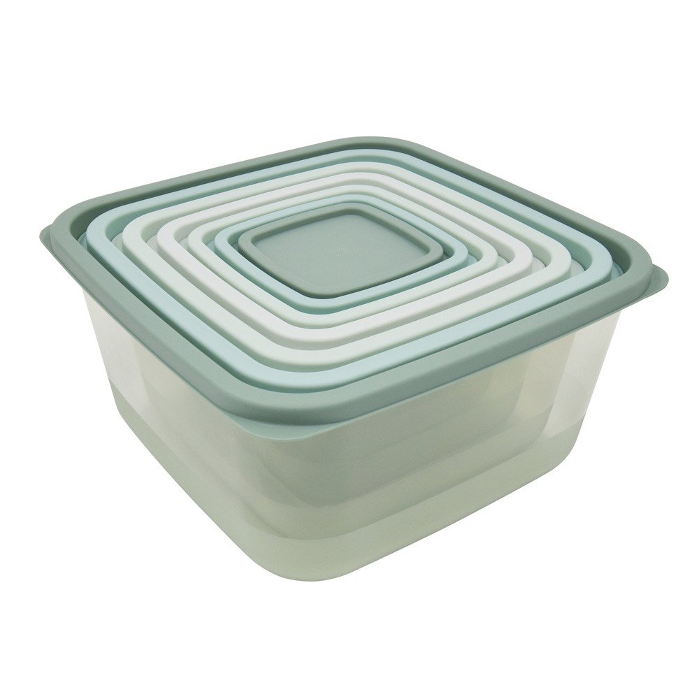 Mainstays 14-Piece Sage Ombre Plastic Food Storage Container Set  