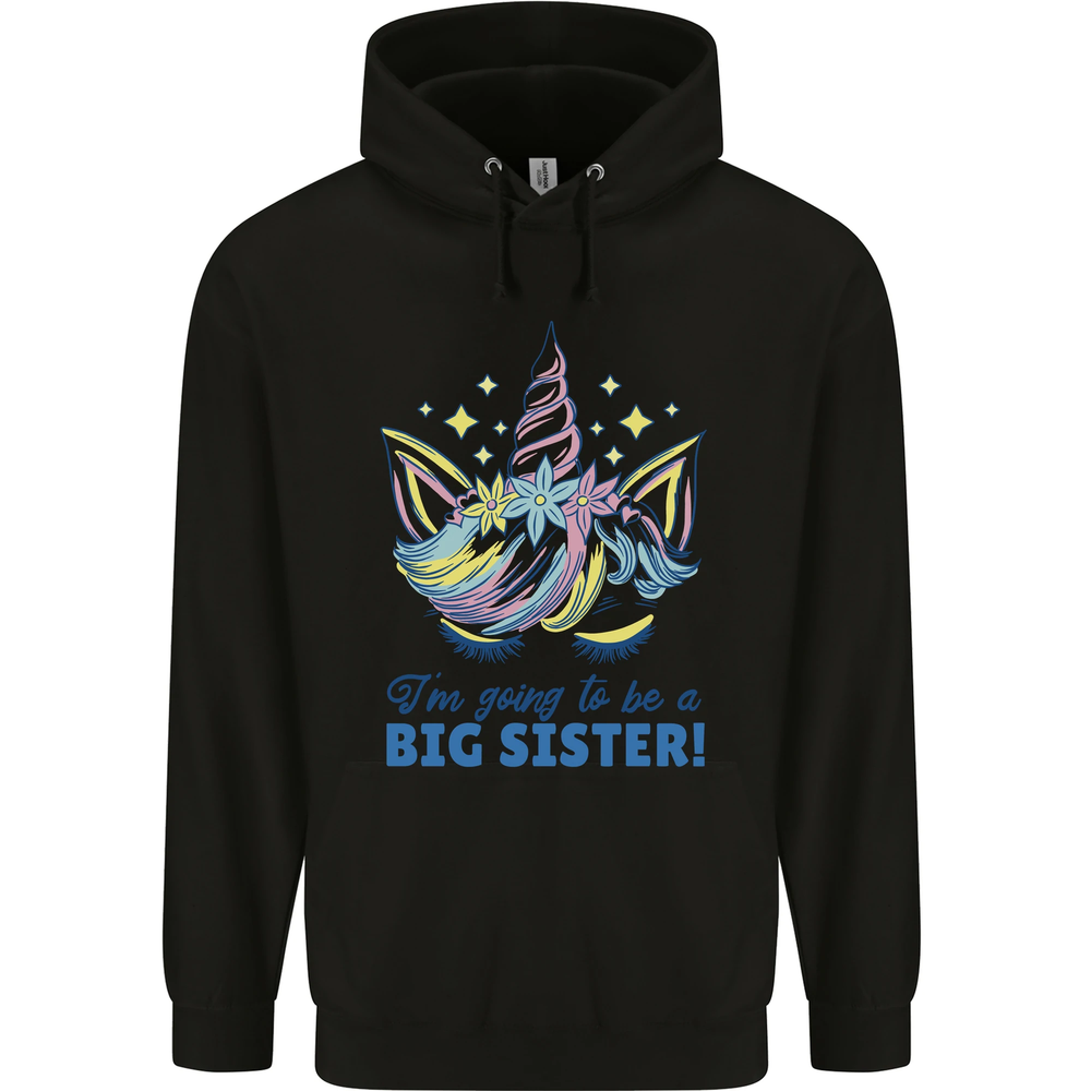 Im Going to Be a Big Sister Unicorn Mens 80% Cotton Hoodie