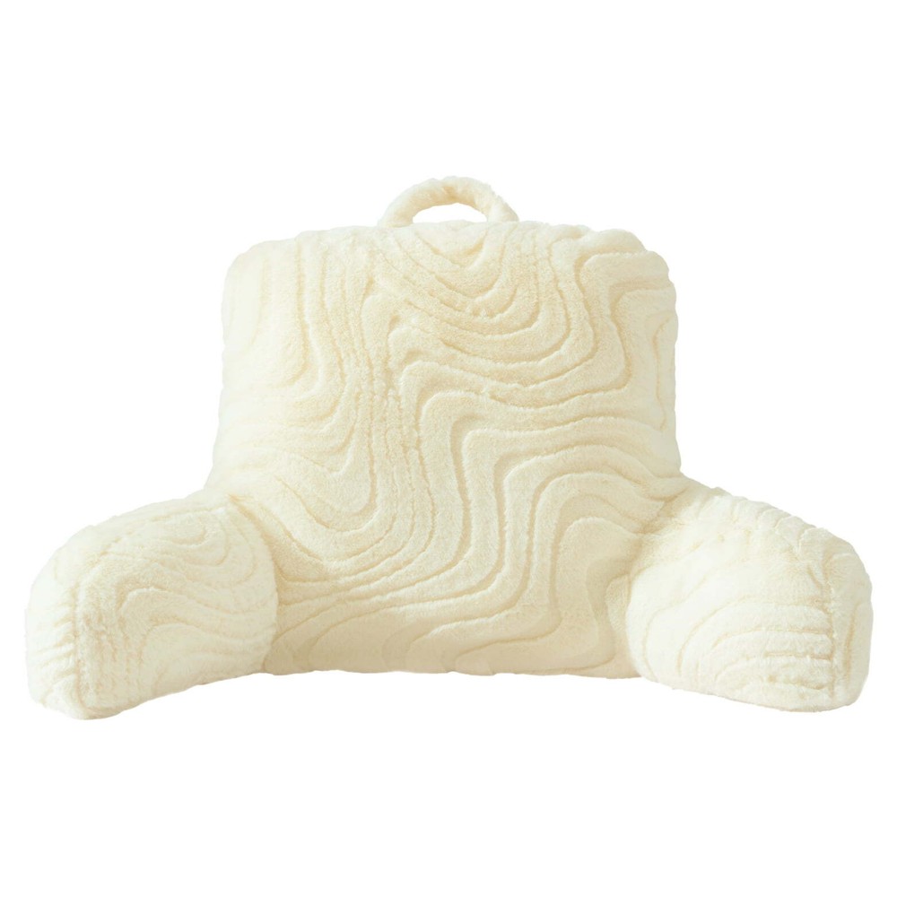Urban Shop Cream Groovy Backrest Bed Pillow 32 x 10 x 16 Inches
