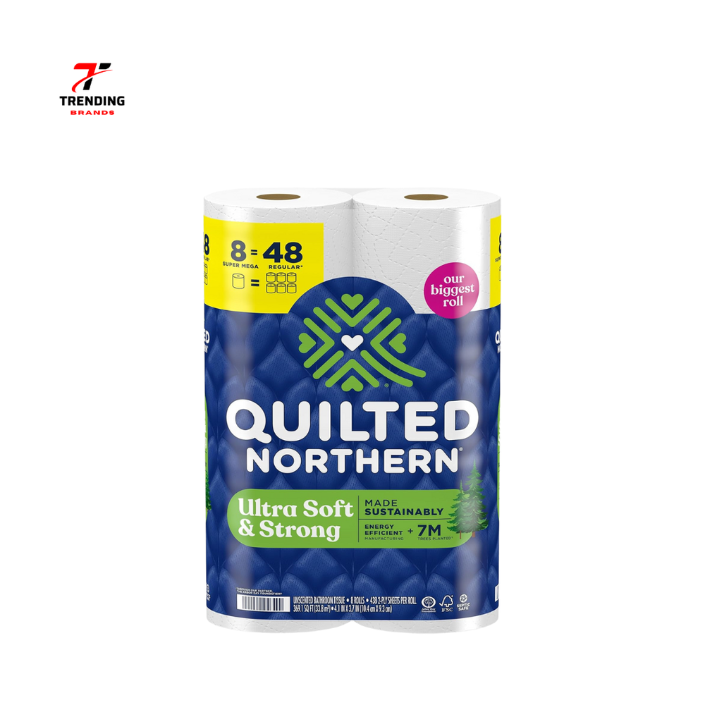 Quilted Northern Ultra Soft & Strong Toilet Paper, 8 Super Mega Rolls = 48