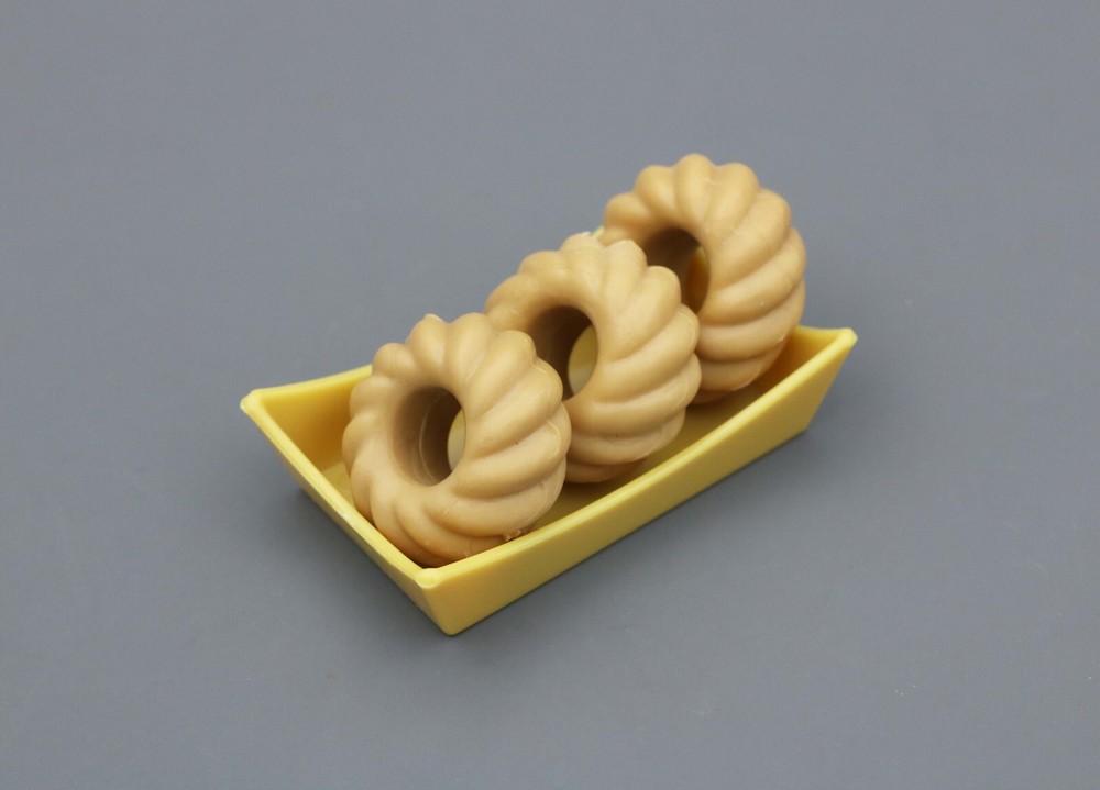 3 donuts with tray fits 18'' doll American Girl kitchen baking food