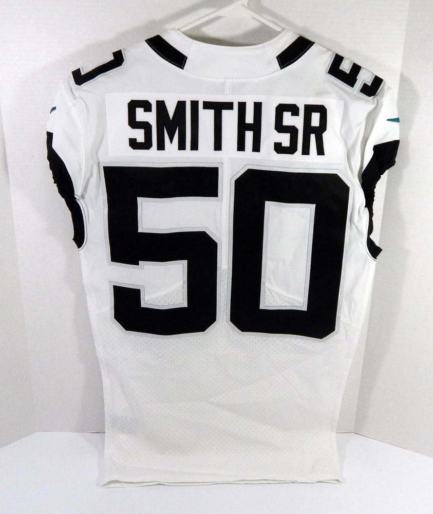2019 Jacksonville Jaguars Telvin Smith SR #50 Game Issued White Jersey 100 25 P