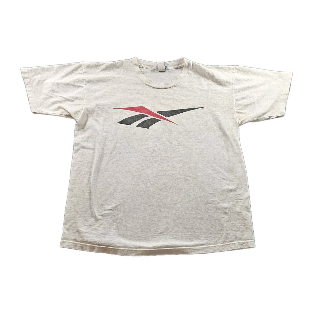 Vintage Reebok Graphic T-Shirt 90s Made In USA Logo Size XL FAST SHIPPING