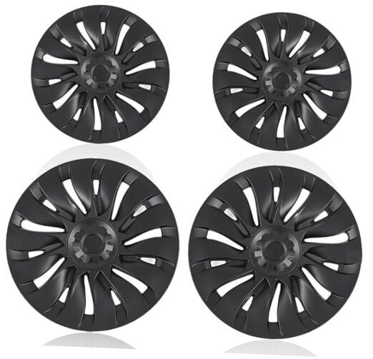 Wheel Covers, 19 Inch Hubcaps Set of 4, Left-Right Aero Symmetry Design Fully