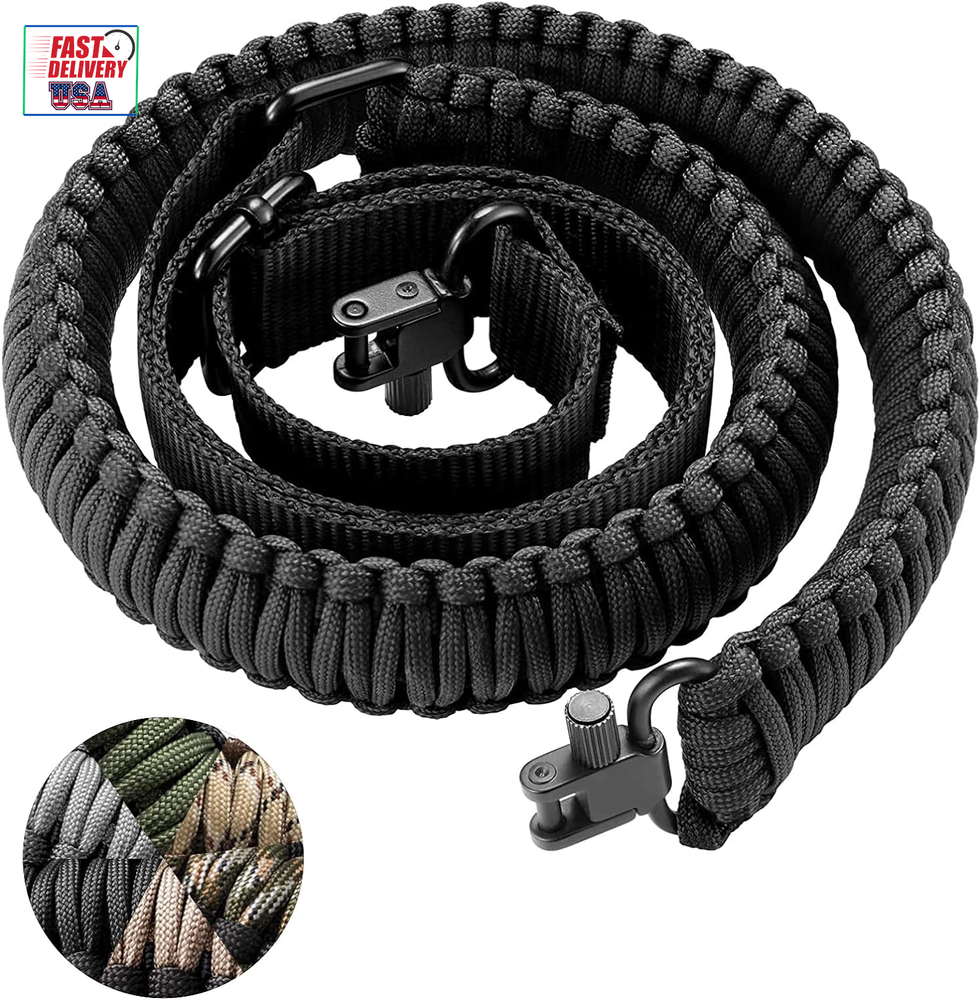 Rifle Sling Strap 550 Paracord Sling 2 Point Sling with Tri-Lock Swivel Rifle Pa