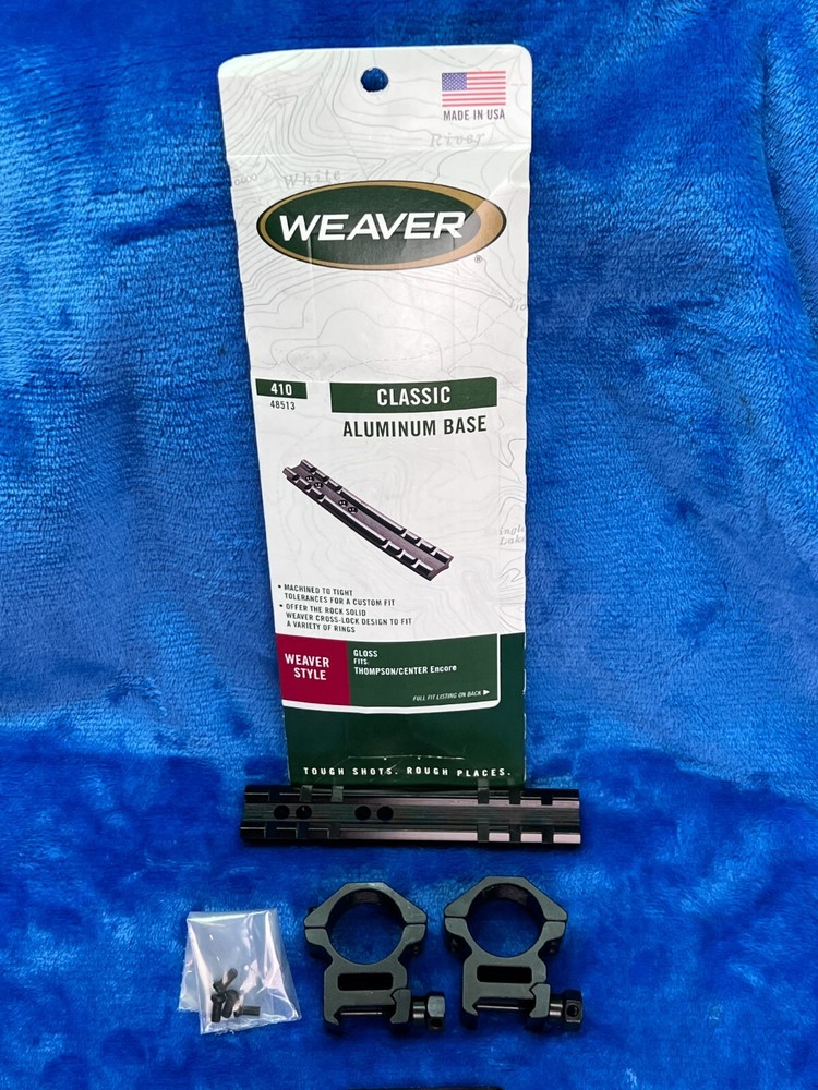 Weaver Scope Mount Base: Thompson Encore  / Omega Gloss Black with 1