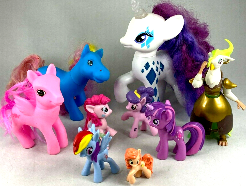 My Little Pony  Lot Of 9 Figures Fun Collectible Toys Various Series And Sizes