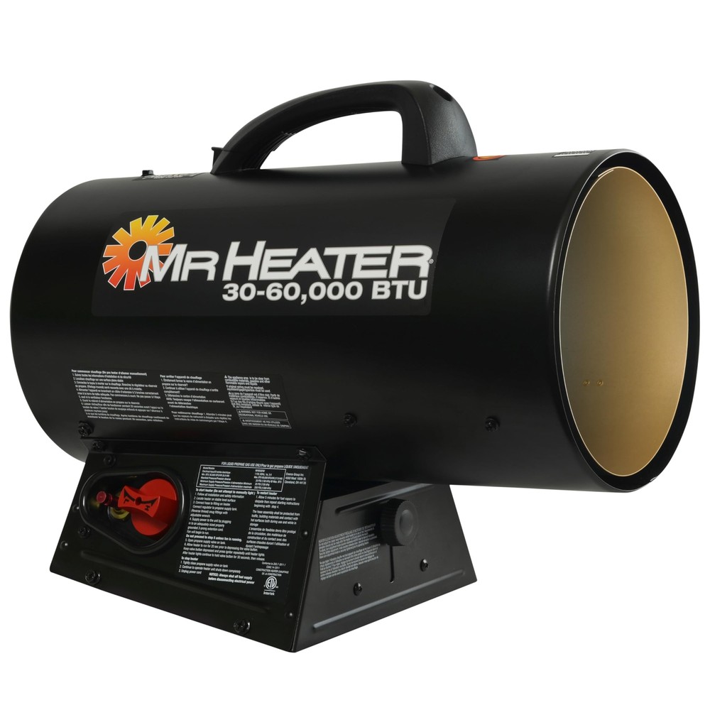 Mr. Heater MH60QFAV 60,000 BTU Portable Propane Forced Air Heater, 19.75 x 11...