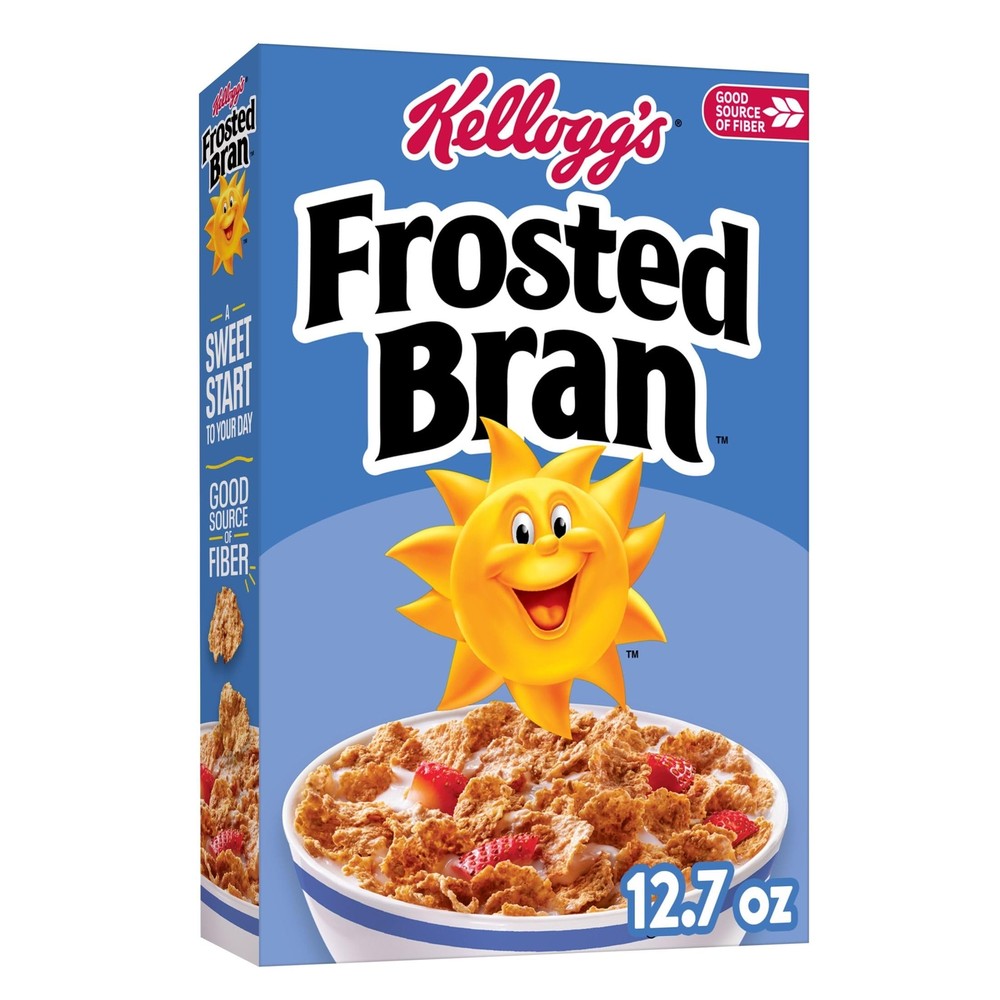 Kellogg's Frosted Bran Breakfast Cereal Fiber Cereal Family Breakfast Origina...