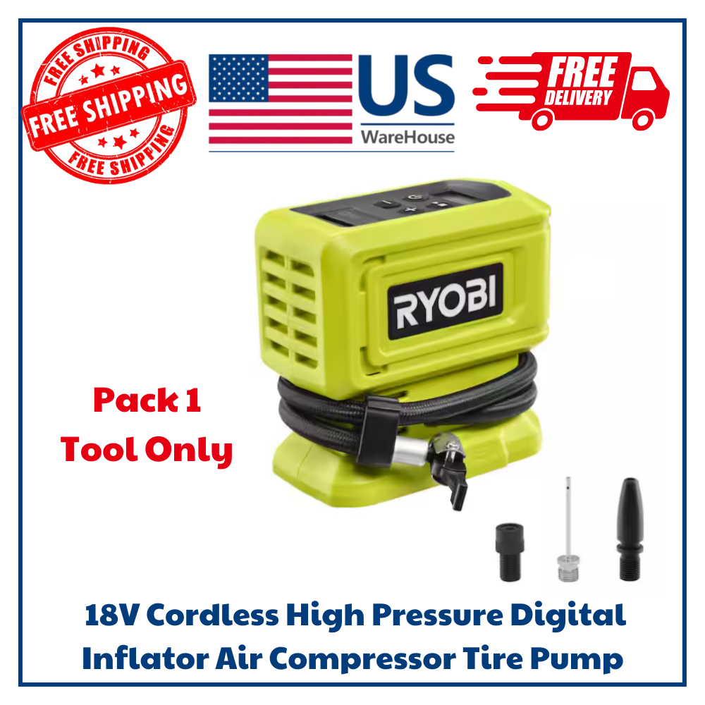 18V Cordless High Pressure Digital Inflator Air Compressor Tire Pump