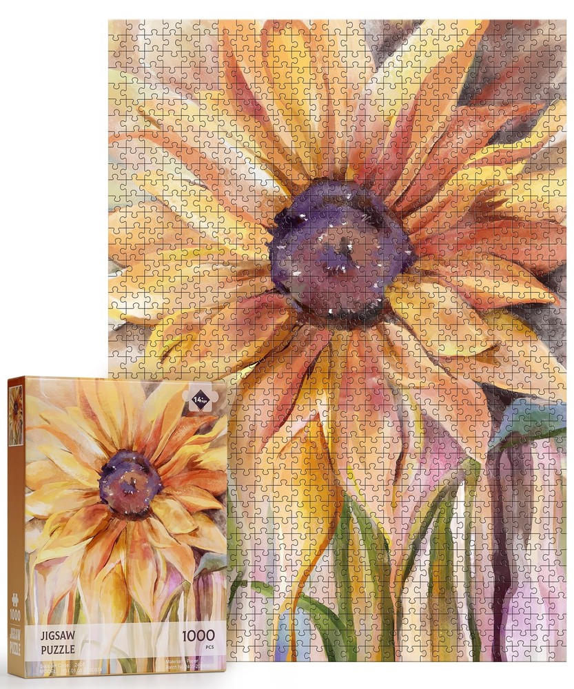 Slody Puzzles for Adults 1000 Pieces Sunflower 1000 Piece Puzzle for Adults w...