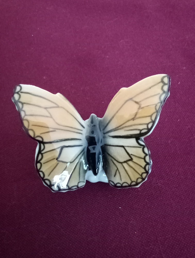 WAGNER & APEL 1877 Hand Made Porcelain Butterfly Figurine RARE ANTIQUE