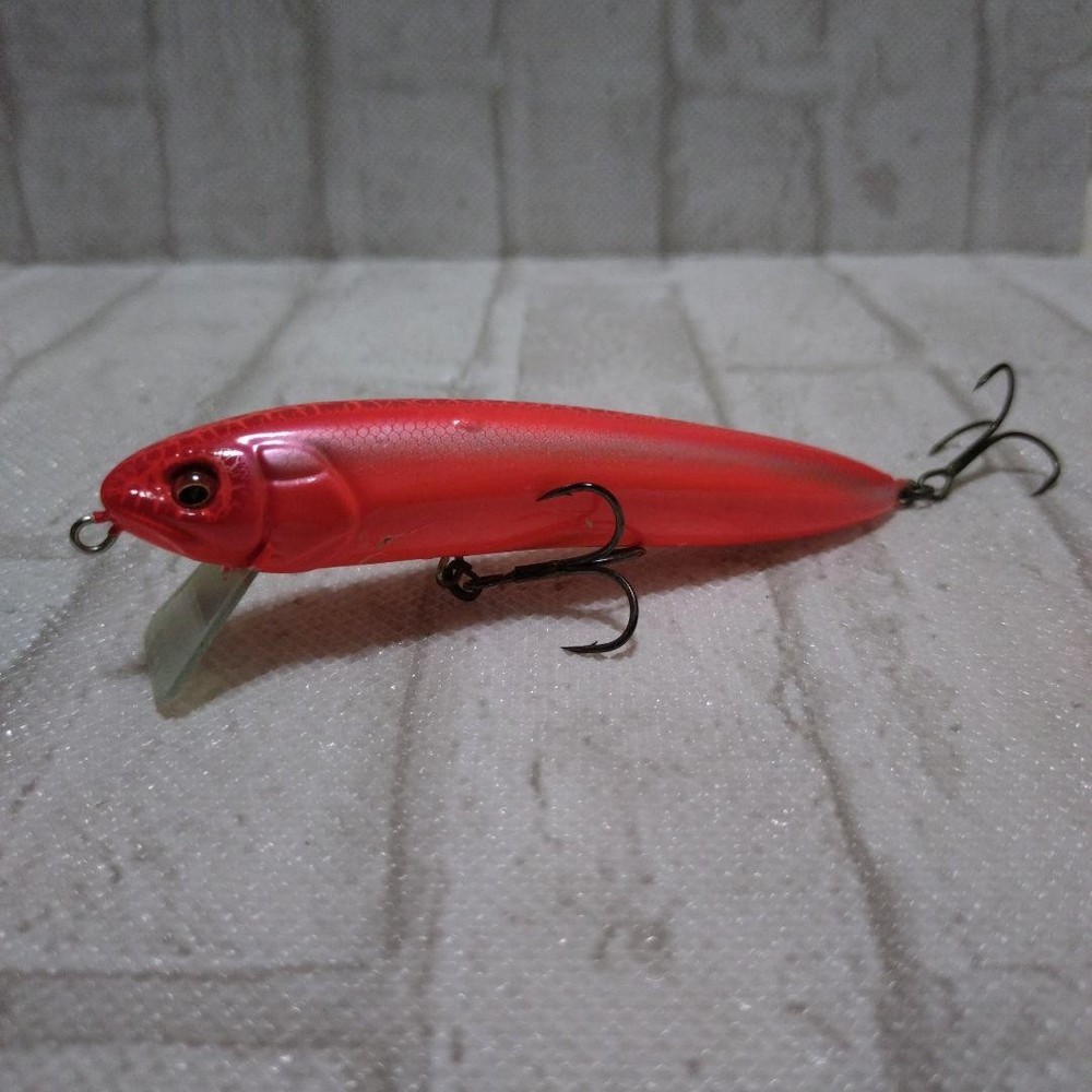 Megabass Drum 100 Lure Fishing Hard Bait with Scratches, Handmade, Used