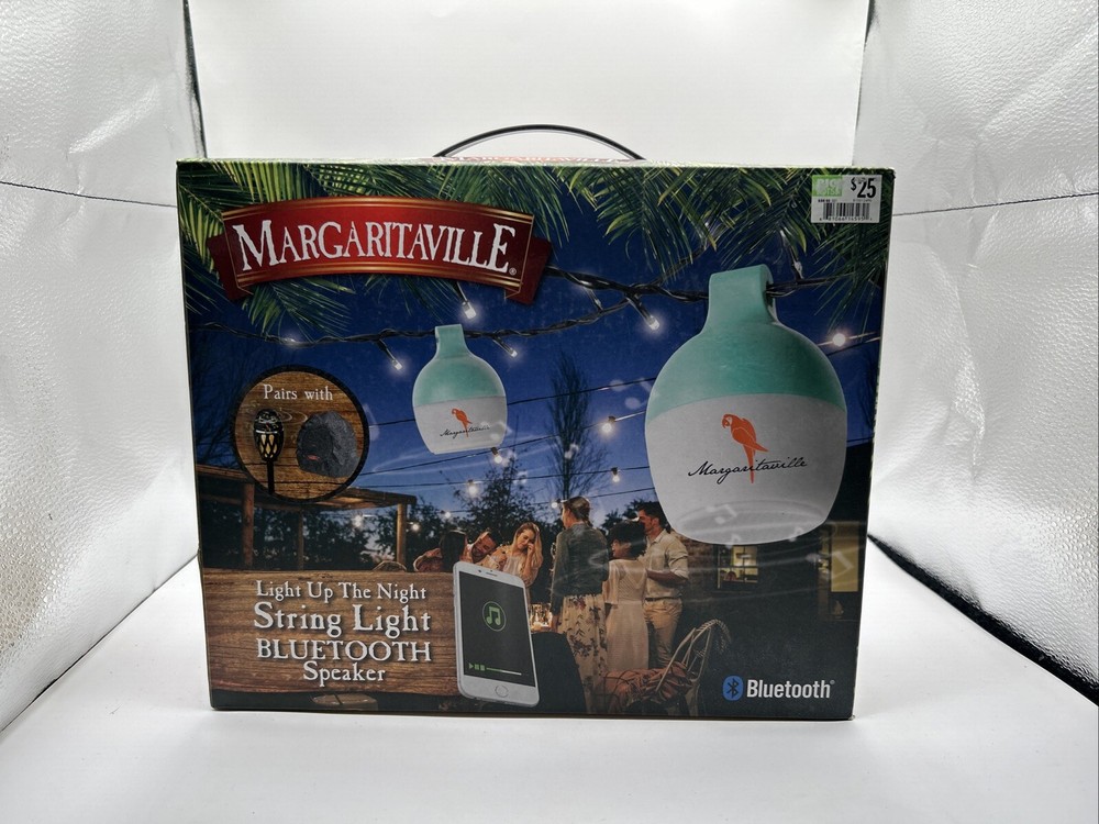Margaritaville LED Bluetooth Speaker with Color-Changing String Lights