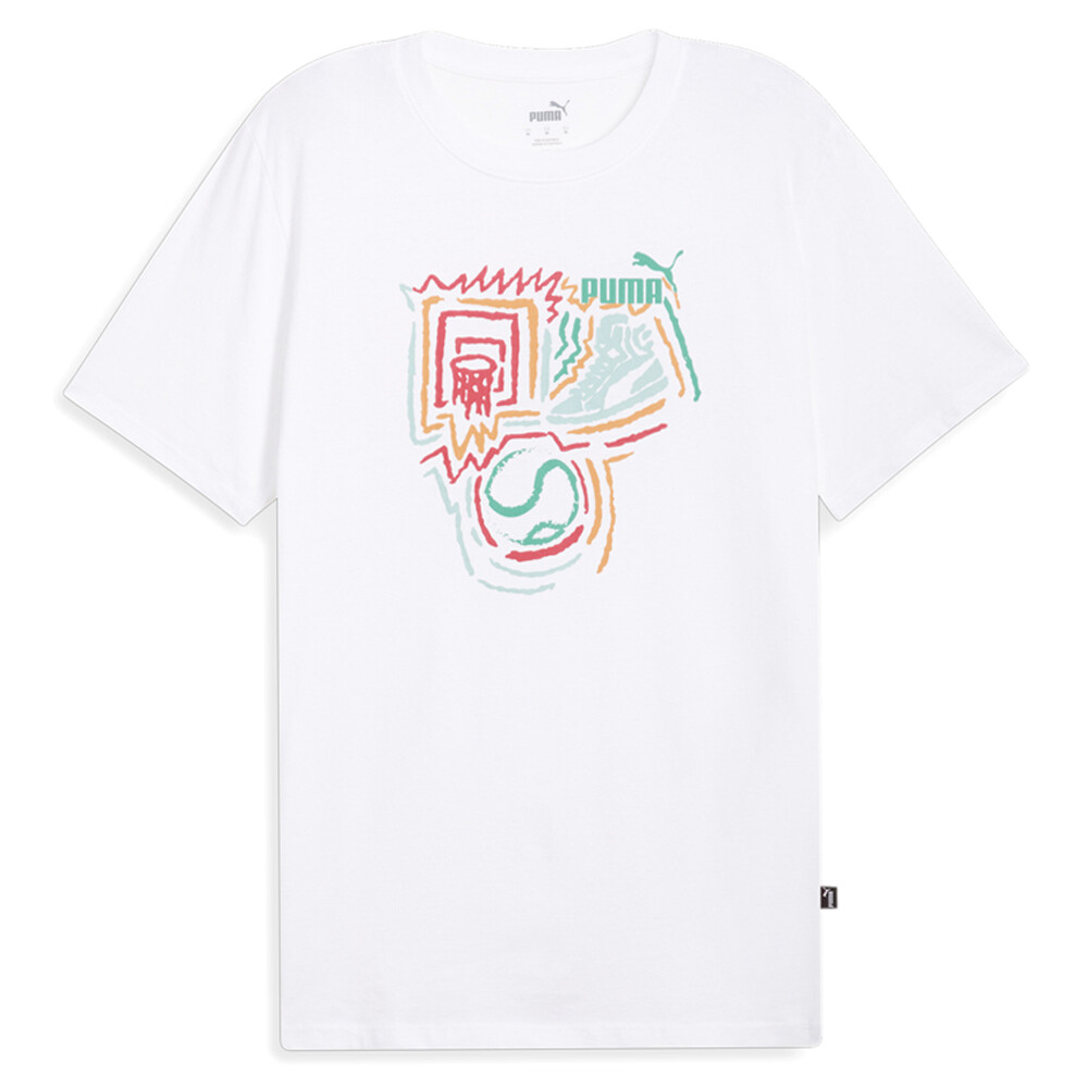 Puma Year Of Sports Crew Neck Short Sleeve T-Shirt Mens White Casual Tops 682212