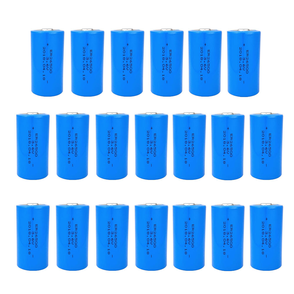 20pcs 8500mAh 3.6V ER26500 Li-ion Battery for Smoke Detector No Plug