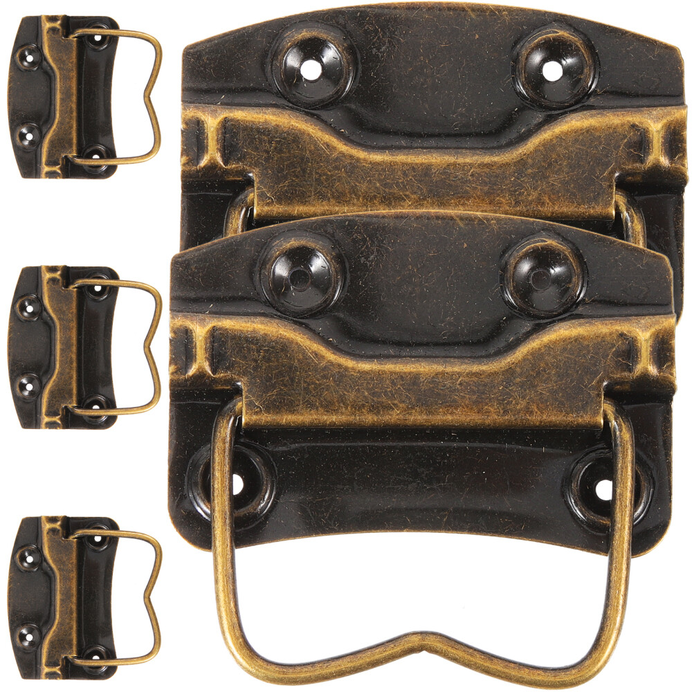 5 Pcs Cabinet Handles Antique Luggage Box Lifting Industrial Chest