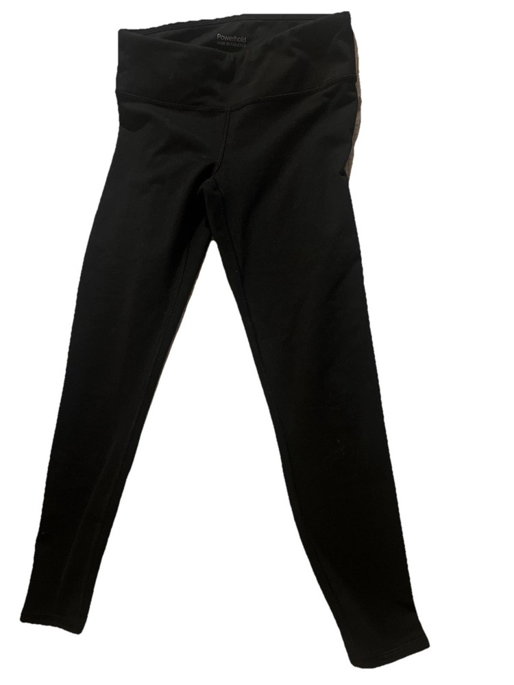 Fabletics PowerHold Black Cropped Leggings Size S - High-Waisted Workout Leggings
