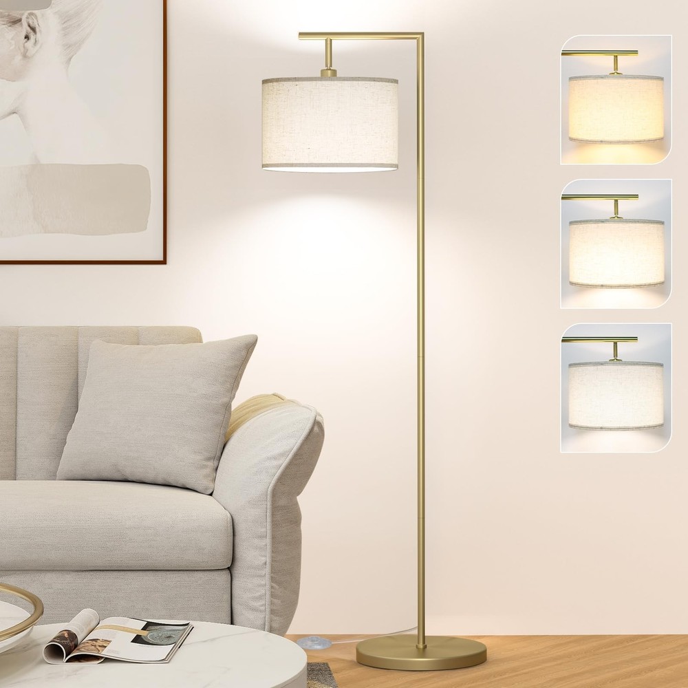 Adjustable Floor Lamp for Living Room with 3 Color Temperatures and Flexible Arm  