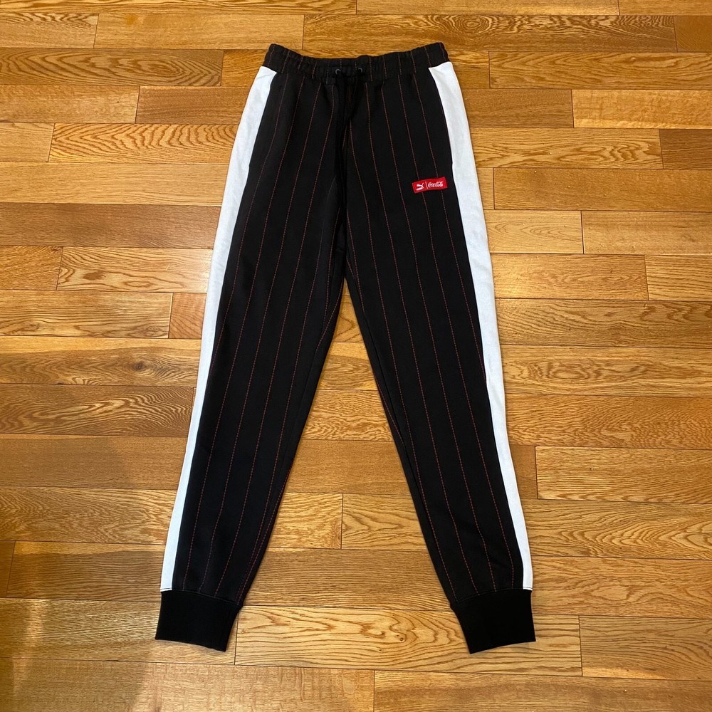 Puma x Coca Cola T7 Jogger Sweatpants Pants Black Red Stripe Men Small NWT