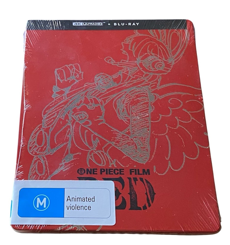 One Piece Film Red STEELBOOK 4K UHD + Blu Ray ***NEW & SEALED*** AUS Release