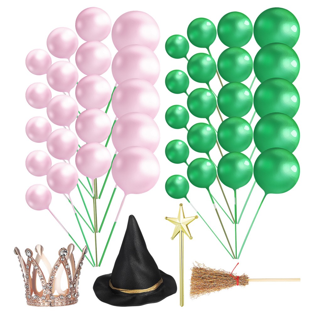 44 Pcs Wicked Themed Party Decorations Horror Cupcake Toppers Halloween