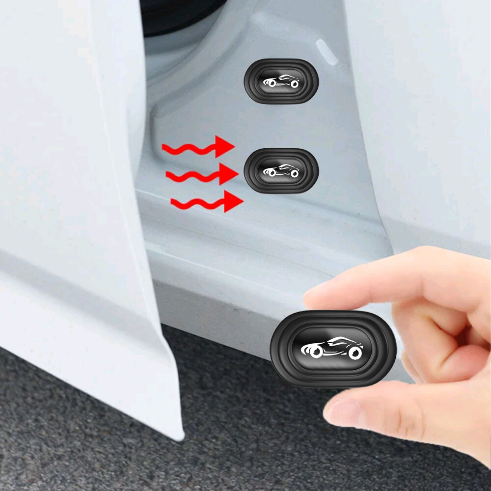10 x Car Door Anti-Shock Silicone Pad Shock-Absorbing Thicken Gasket Accessories