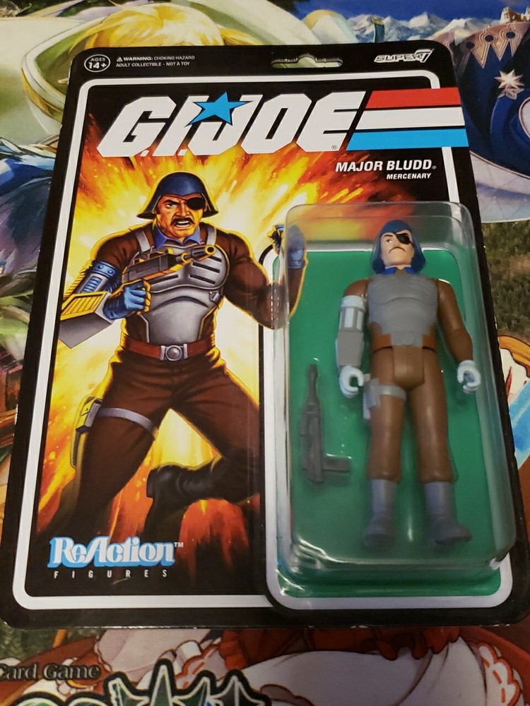 2022 GI JOE Major Bludd SUPER7 3.75 Inch Reaction figure. VHTF Great Condition