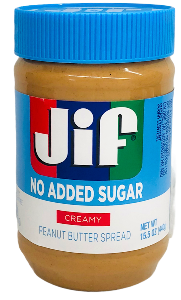 JIF No Sugar Added Creamy Peanut Butter 15.5 oz