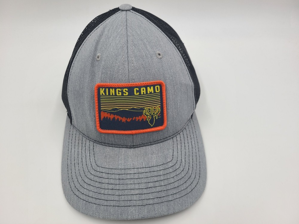Kings Camo Mesh Trucker Snapback Hat Cap Hunt Fish Dad Men Women Blue/Gray Black