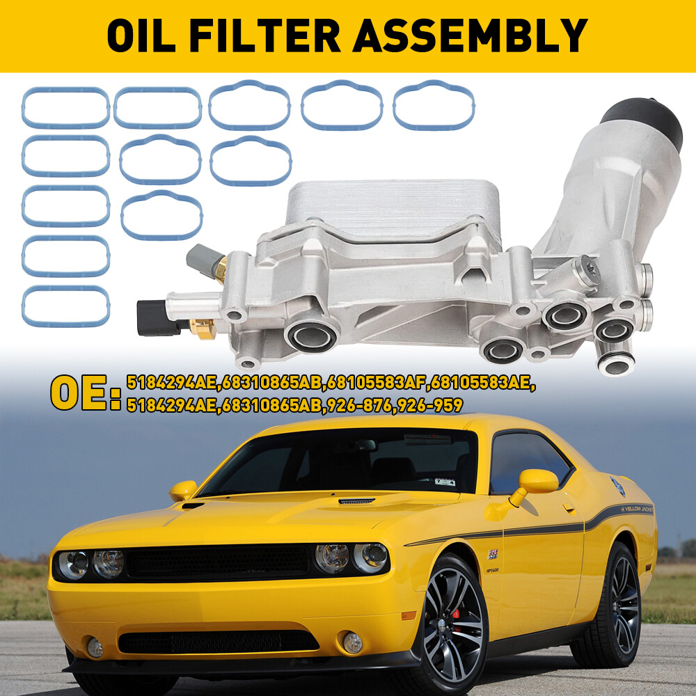 Aluminum Oil Cooler and Filter Housing Adapter for Chrysler Dodge Jeep 3.6L Engines  