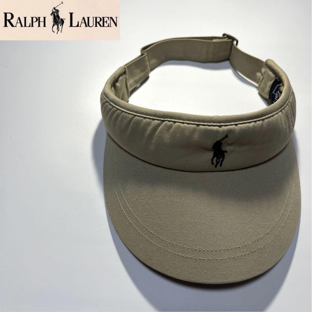 Polo Ralph Lauren Sun Visor Beige 90S Used Limited Edition Iconic Design Timeles
