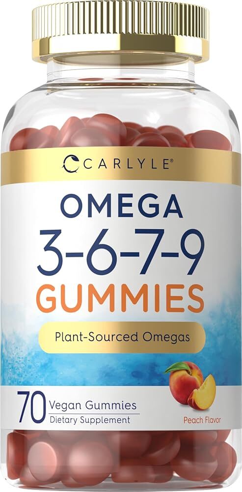 Carlyle Omega 3 6 7 9 Gummies | 70 Count | Vegan Plant Sourced Supplement | P...