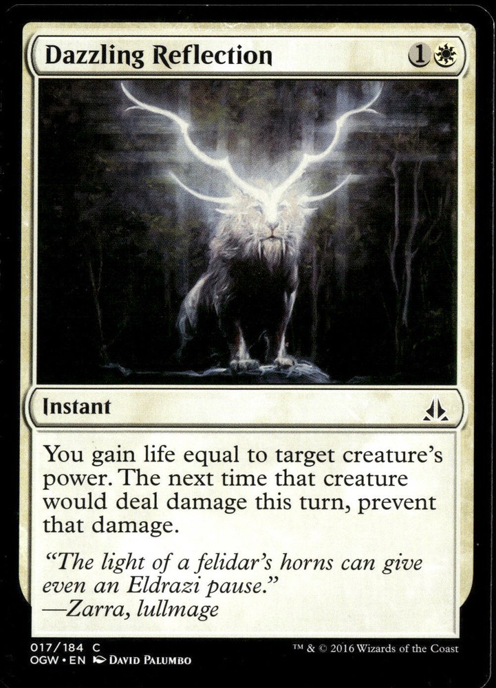 Dazzling Reflection MTG White Card #17 Magic The Gathering OGW Deck Booster-image
