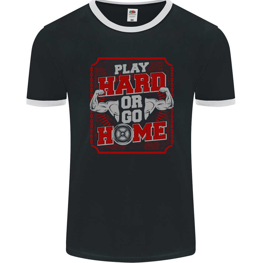 Camiseta de entrenamiento Play Hard or Go Home Gym para hombre con timbre FotL